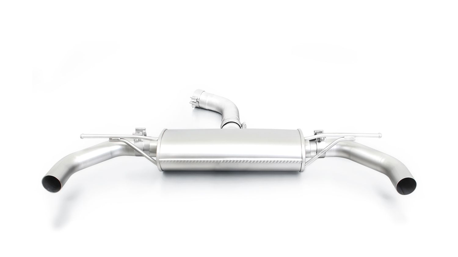 Sport Exhaust for VW Golf 7 GTI Perf. Facelift Sport Silencer | 2x 98mm Street Race Chrome Tips - Image 1