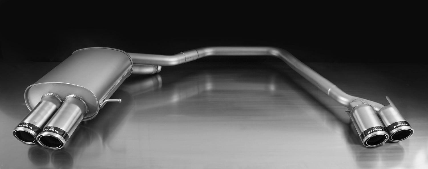 Sport exhaust L/R, with 4 tail pipes Ø 84 mm Carbon Race - Image 1