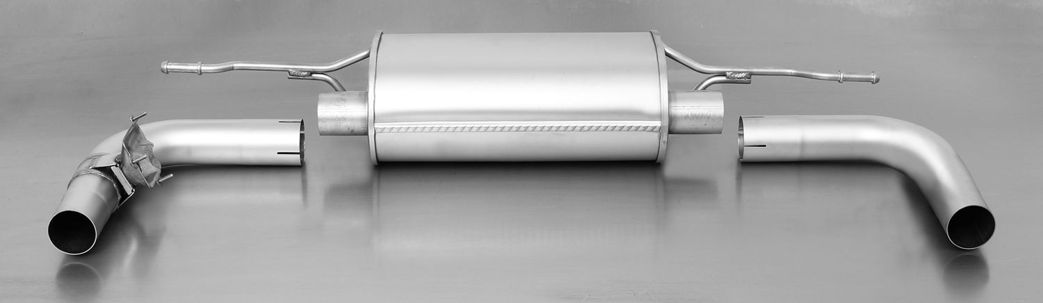 Sport Exhaust System for Audi TT Coupe & Cabrio 8S Quattro Cat-Back | 2x GT Titanium Scotched Tips - Image 1
