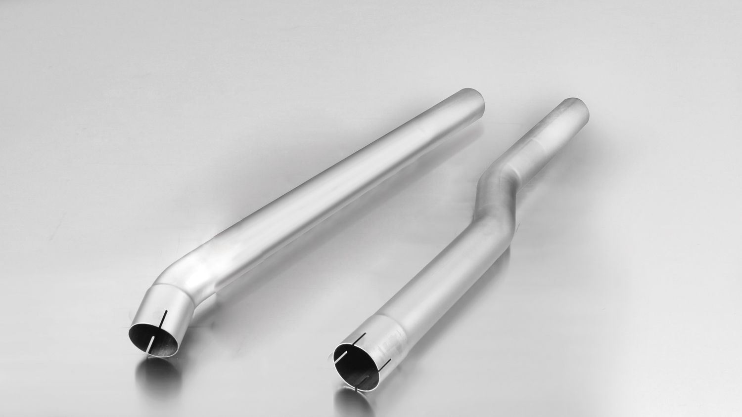 Non-resonated RACING cat-back section, replaces original front silencer