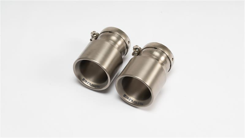 OPT Tailpipes, Ø 100mm, titanium brushed - Image 1