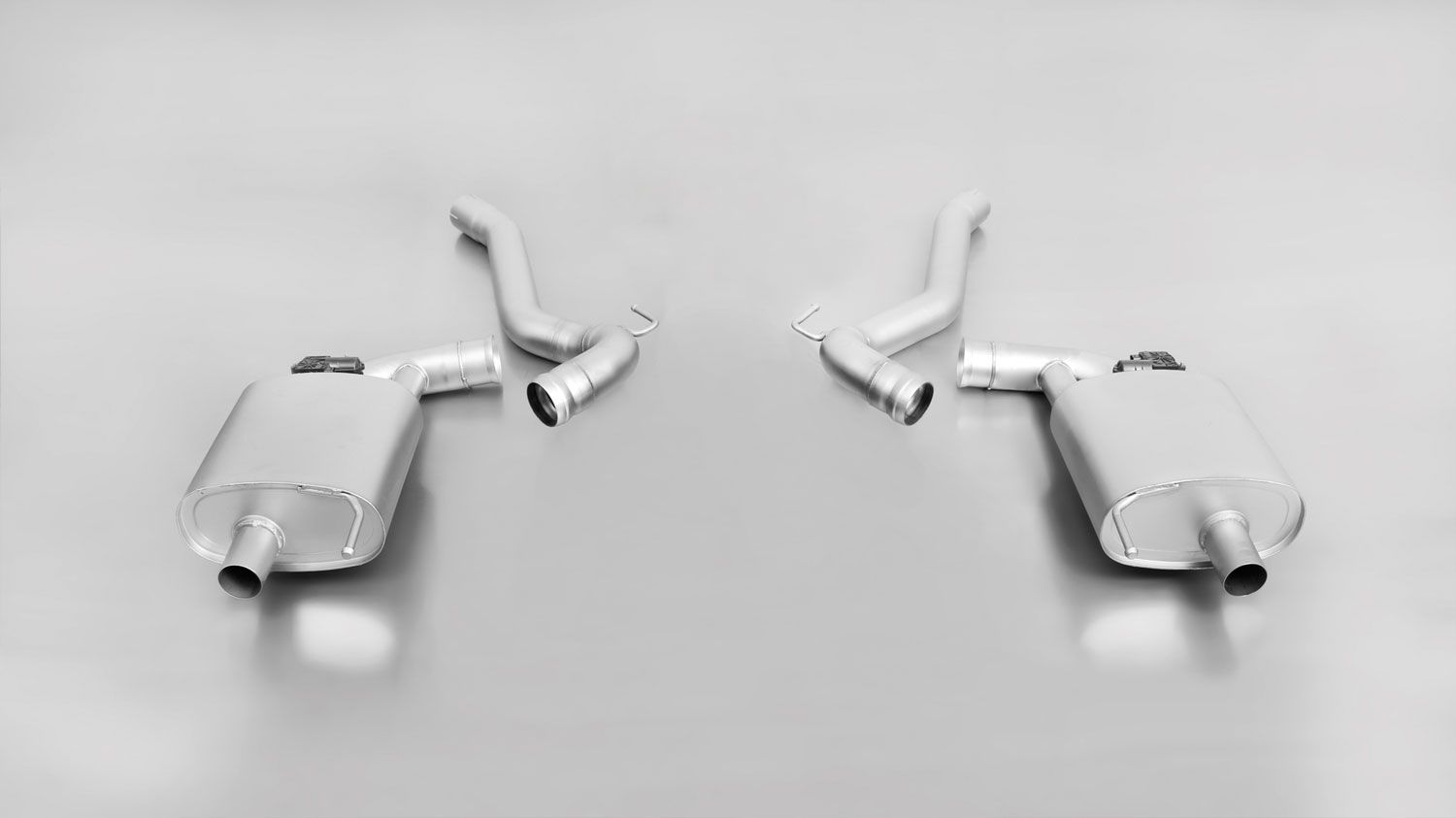 Sport exhaust left та sport exhaust right (without tail pipes), incl. 2 connection tubes, with integrated valves