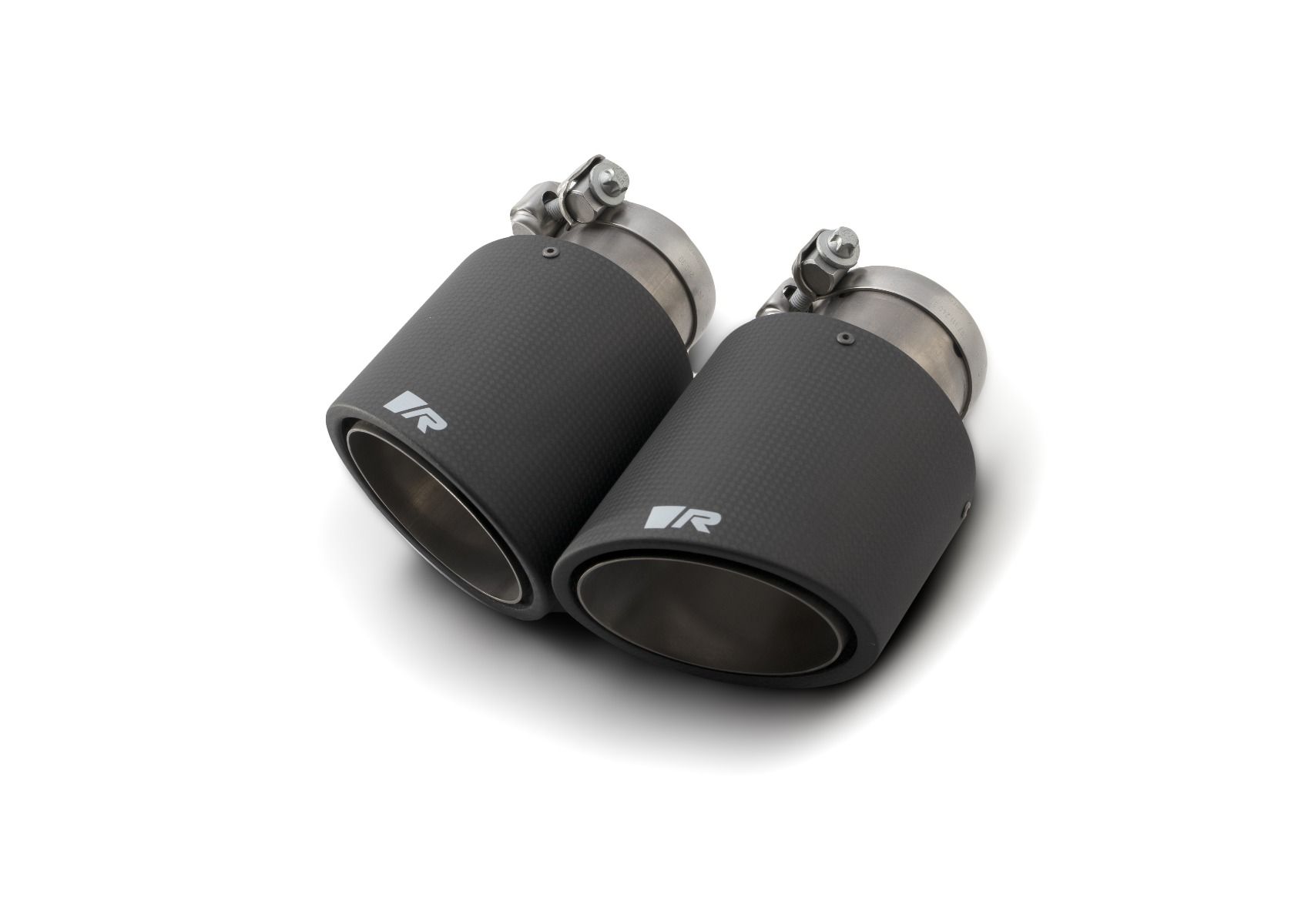 4-Piece Carbon tail pipes Ø 102 mm angled