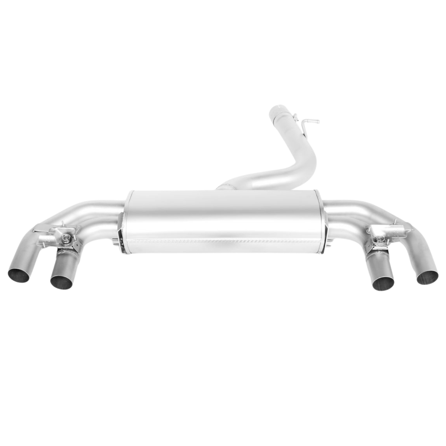 Sport Exhaust for VW Golf 7 AU Facelift Racing Non-Resonated | 4x 102mm Chrome Rolled Edge Tips - Image 1