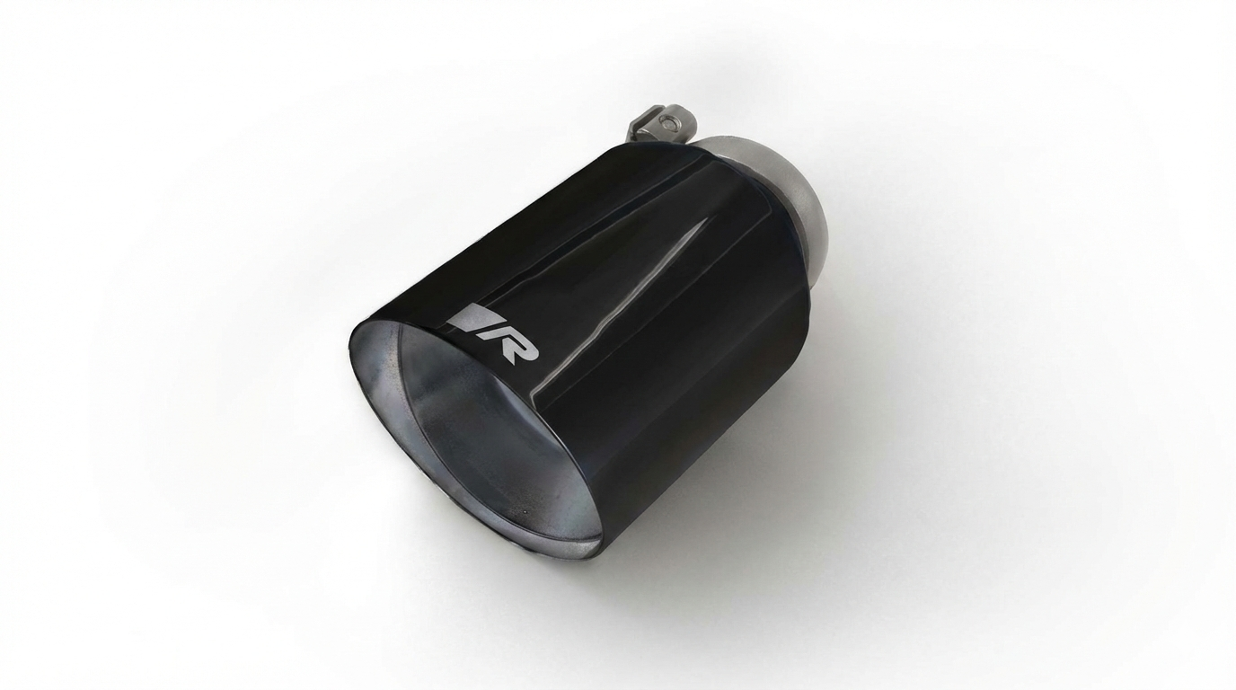 Tailpipe, 102mm, Black Chrome, straight cut