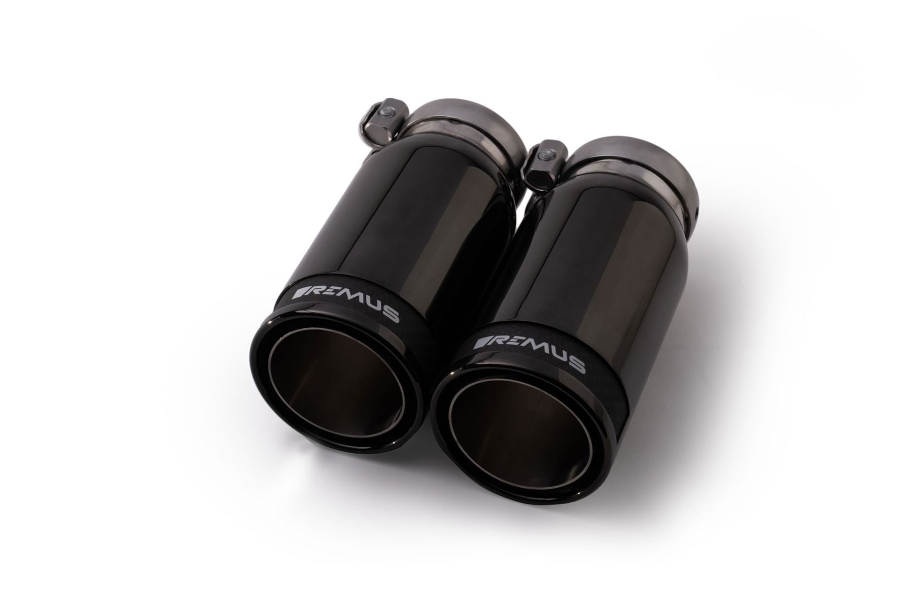 4-Piece Tailpipe Set, Street Race Black Chrome