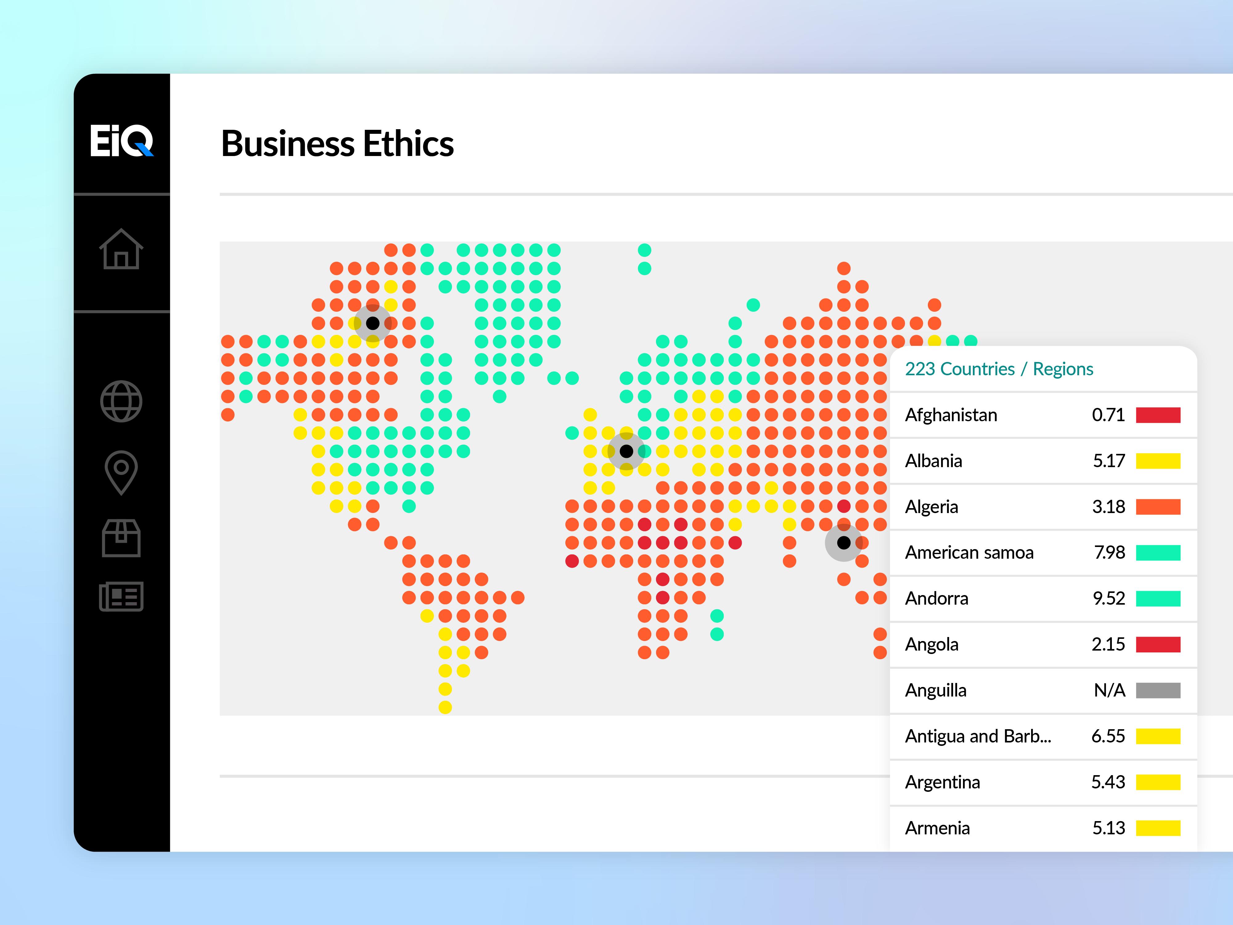 Business ethics EiQ platform pseudoscreenshot