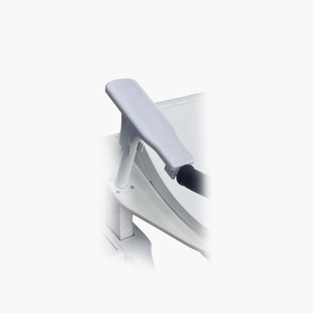 Toilet raiser arm rest