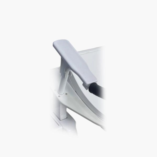 Toilet raiser arm rest