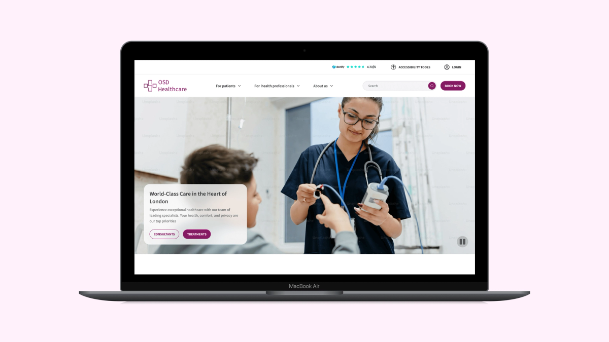 OSD Healthcare Website Redesign project preview