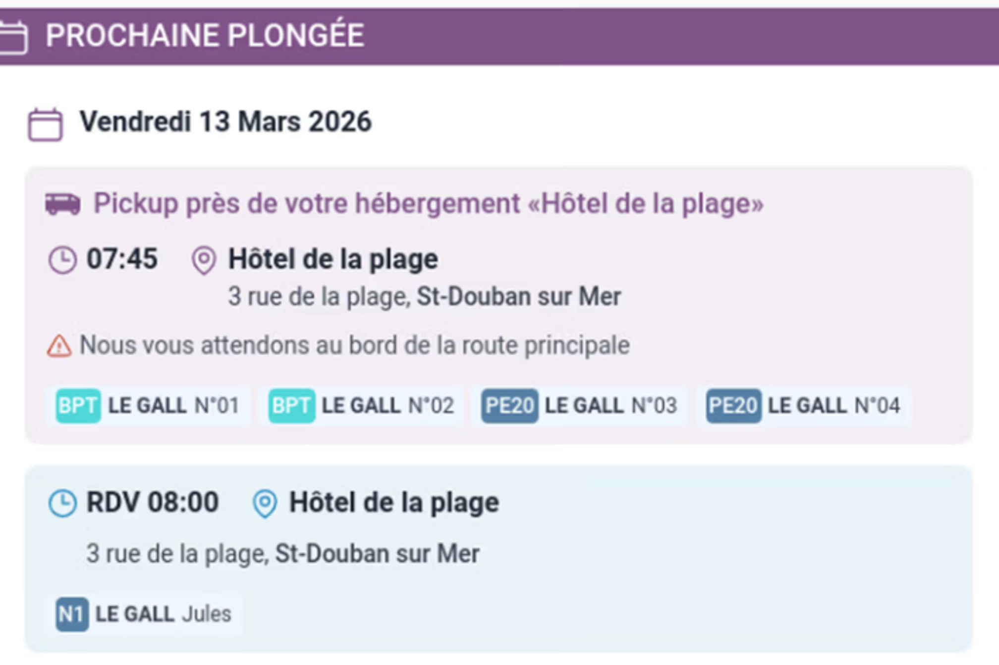 Lieu de RDV