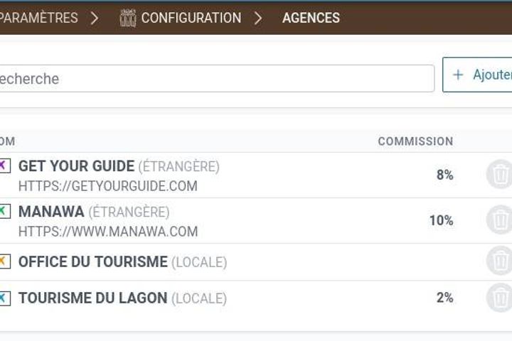 Agences de voyage
