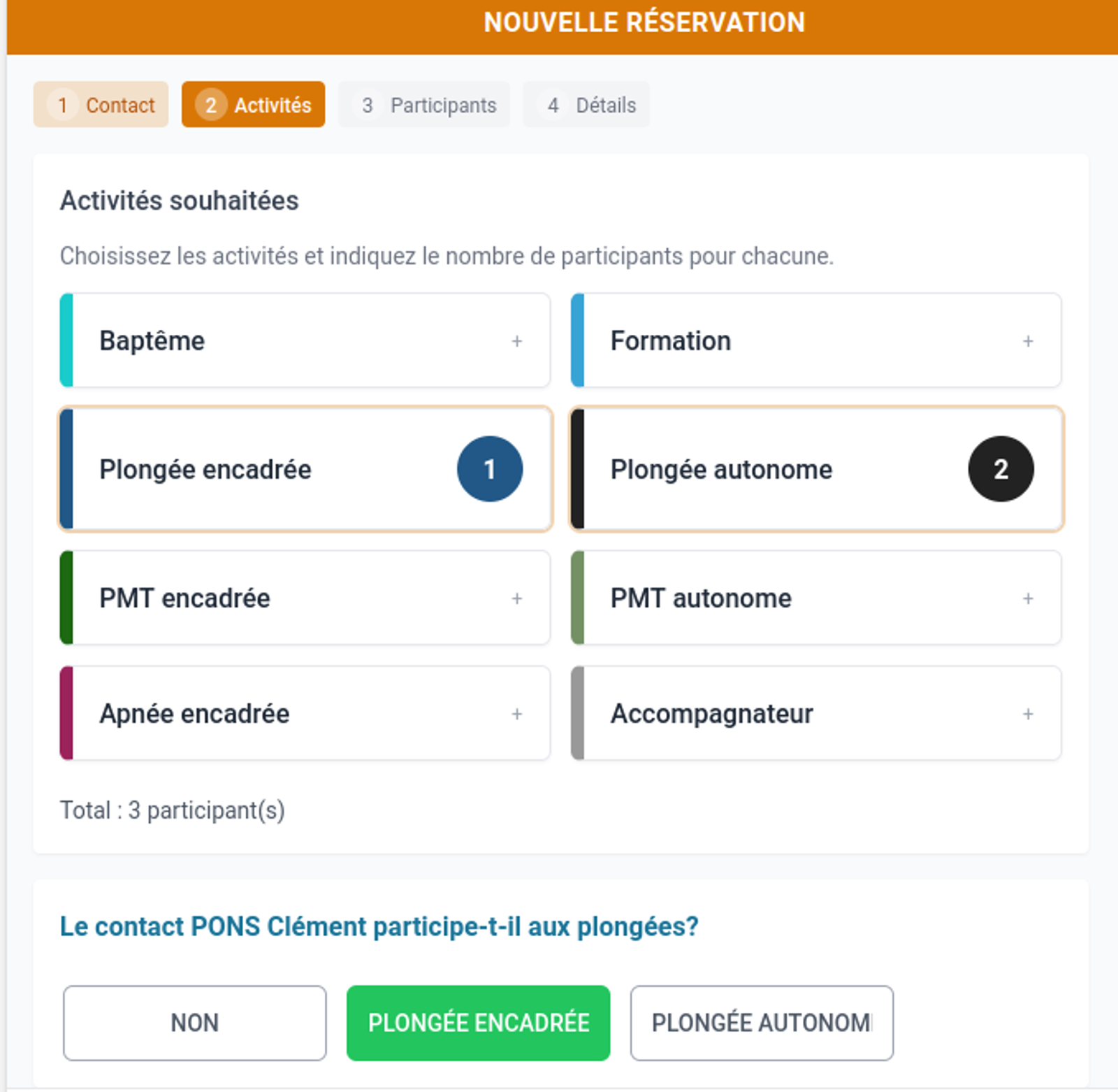 Étape 2 — Activités