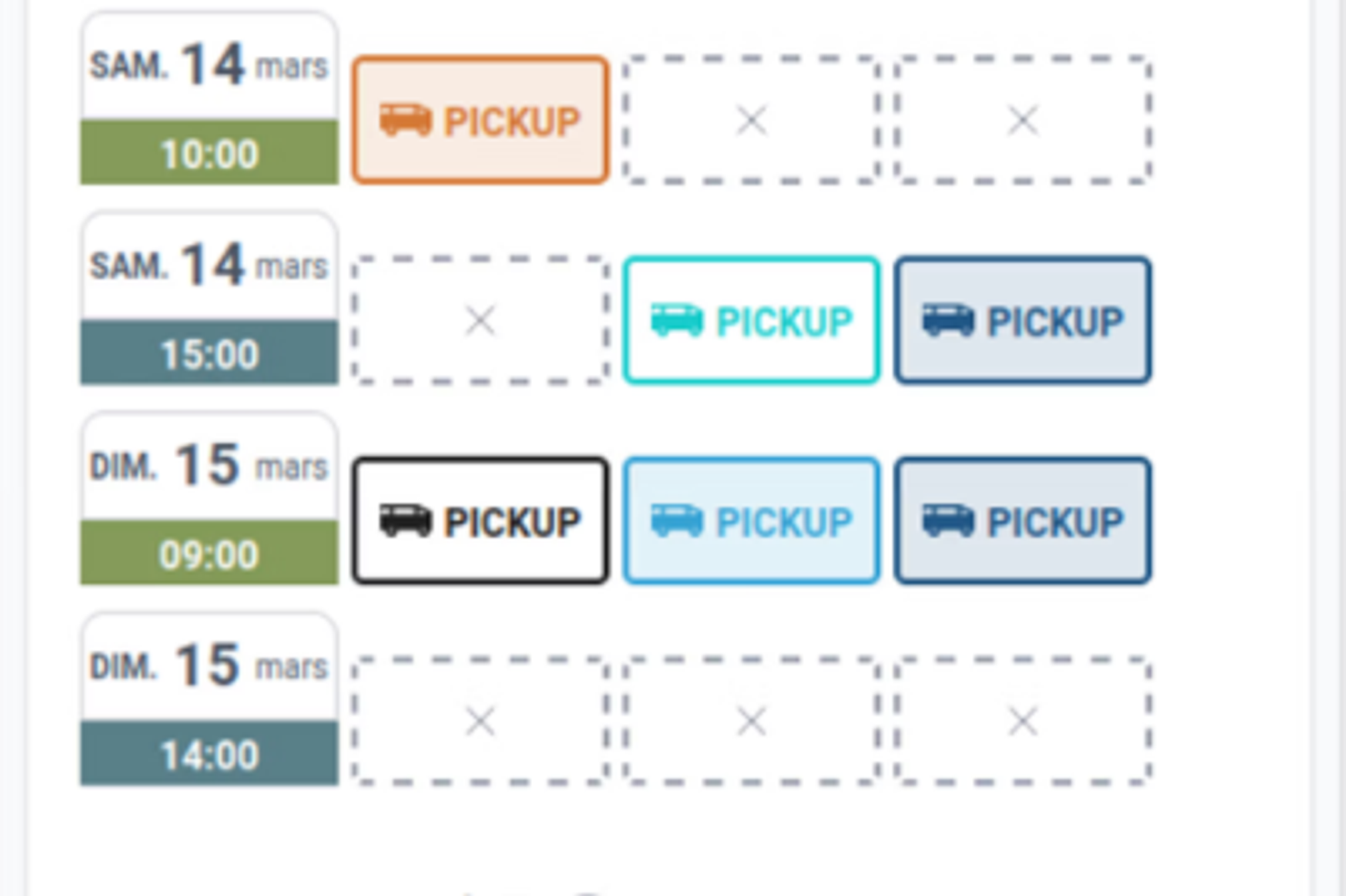 Liste des participants