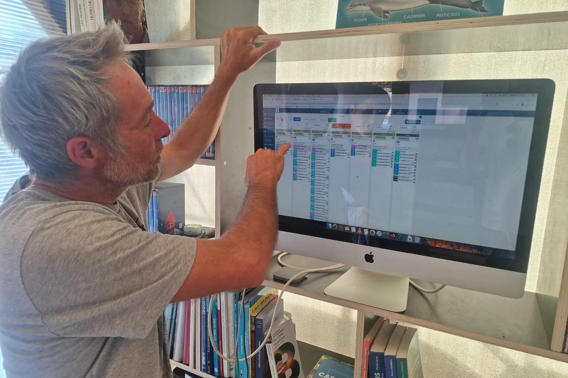 Utilisation de Mabadive avec les clients sur l'ecran du centre