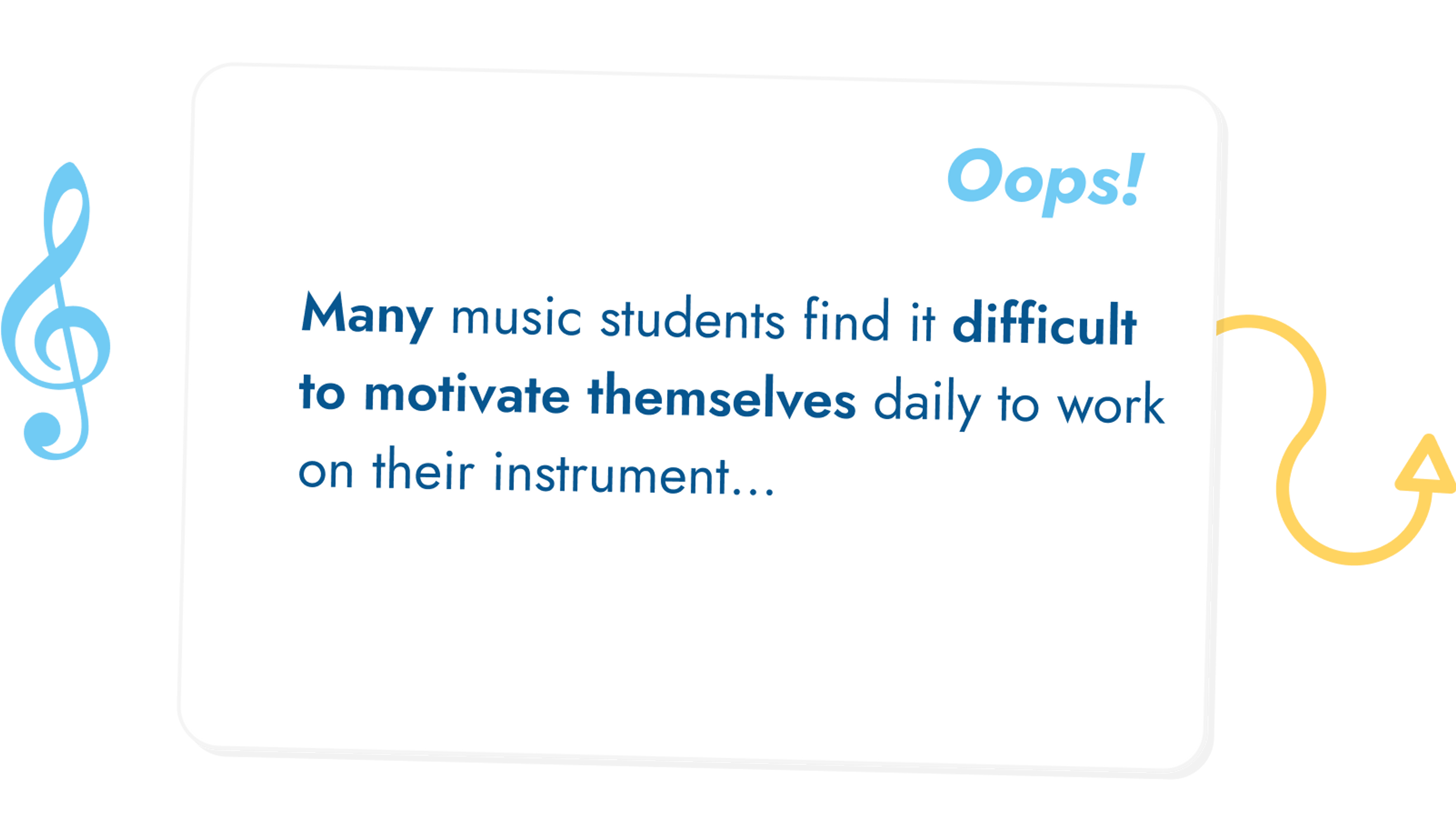 Many music students find it difficult to motivate themselves daily to work on their instrument...