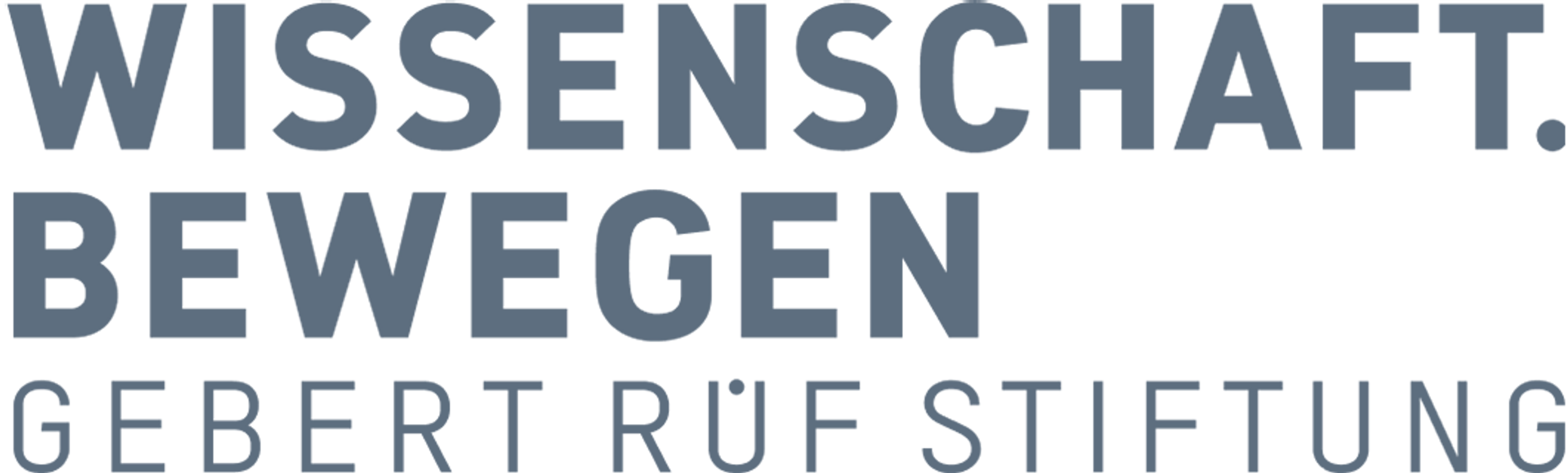 Logo of the foundation Wissenschaft Bewegen Gebert Rüf