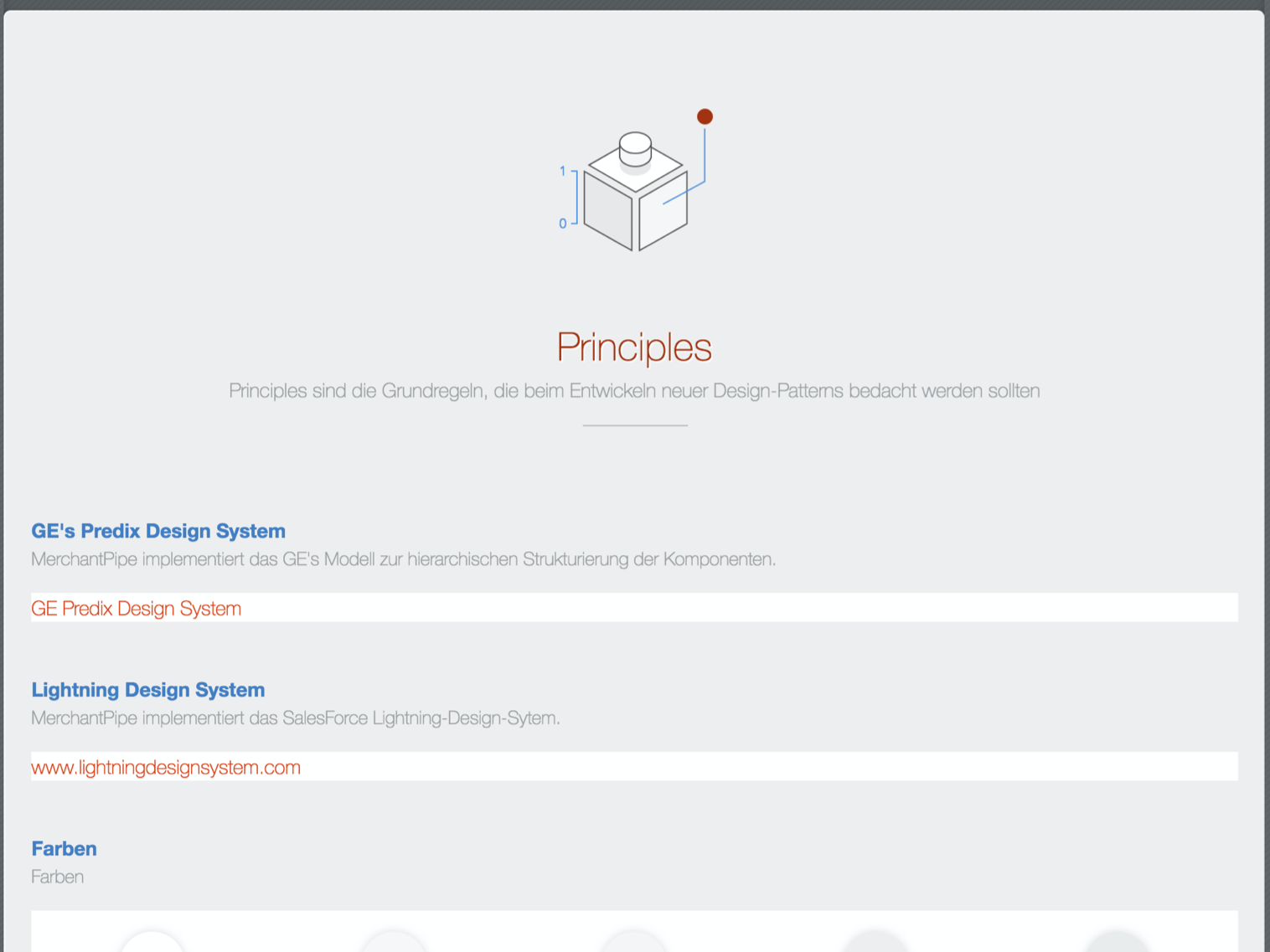 Screenshot einer Pattern Library