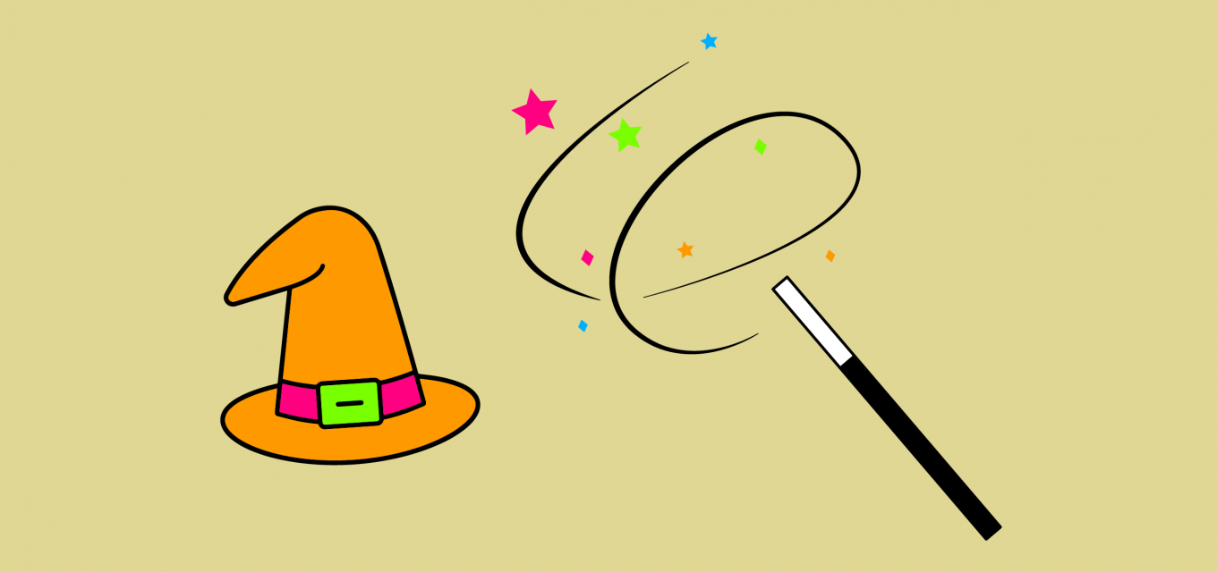 Illustration eines Zauberhuts