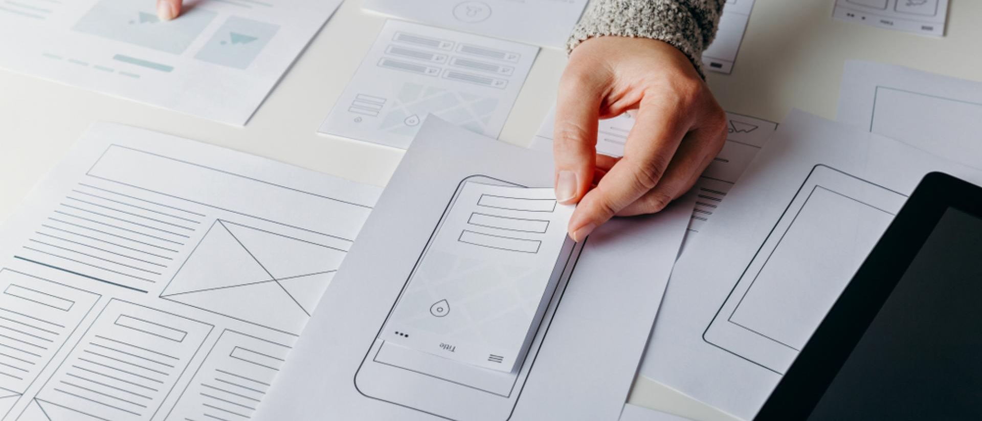 Bild mit Papier-Prototypen