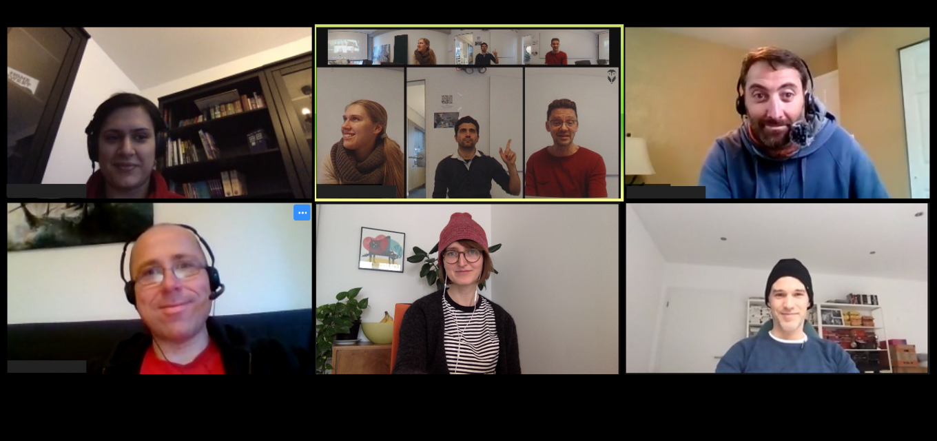 Bild der Teilnehmer eines Remote-Meetings