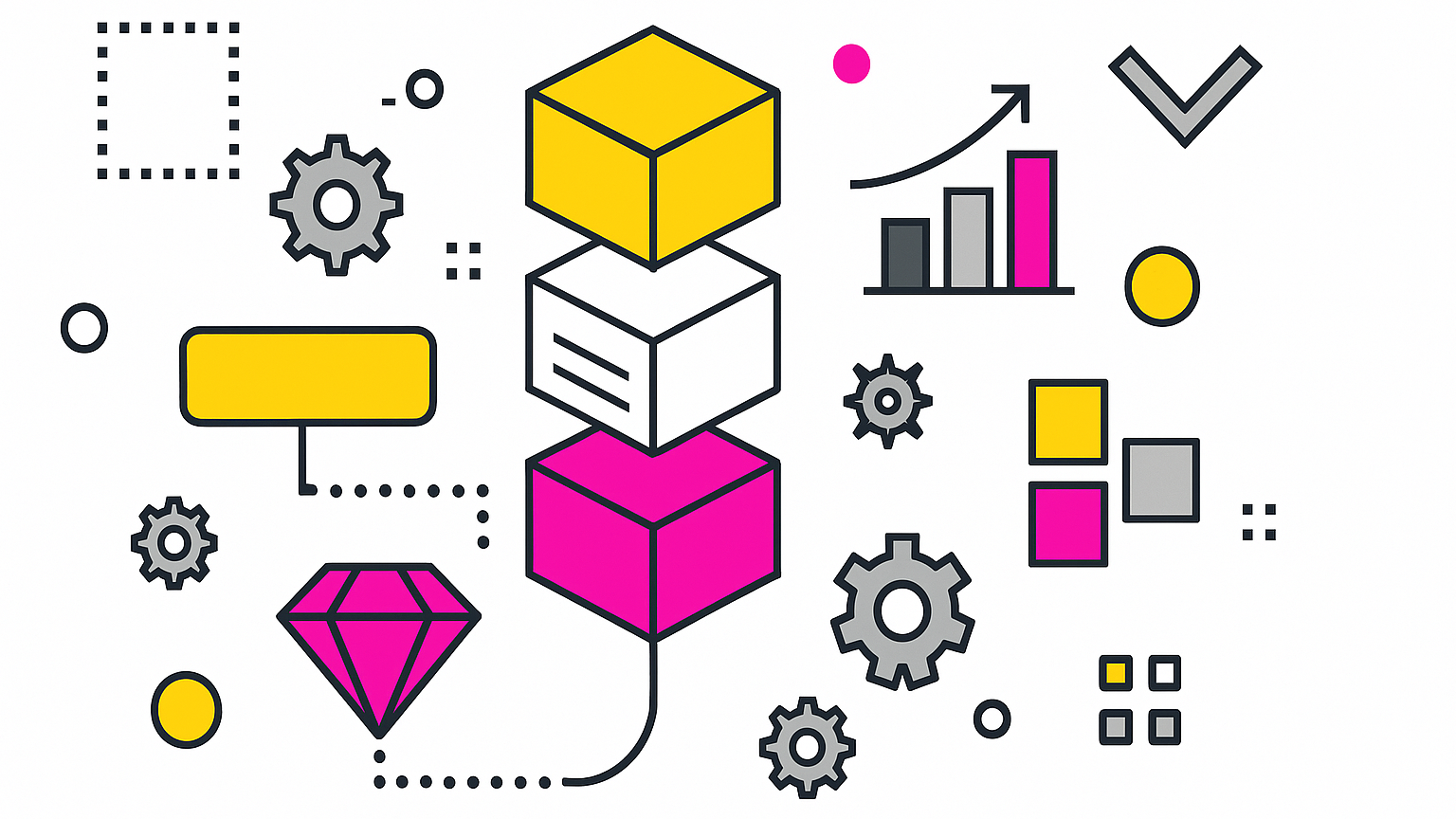 Unsere Lösung: Eine feature-orientierte Strukturierung mit einem modules/-Verzeichnis Symbolische Grafik zur Strukturierung und Modularisierung von Rails.
