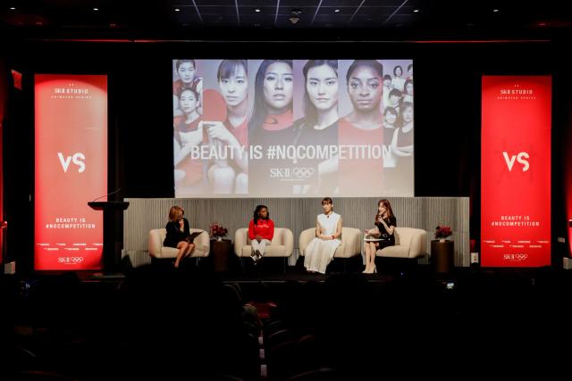 Simone Biles at #NoCompetition launch event