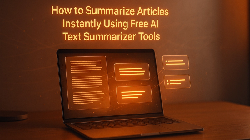 How to Summarize Articles Instantly Using Free AI Text Summarizer Tools