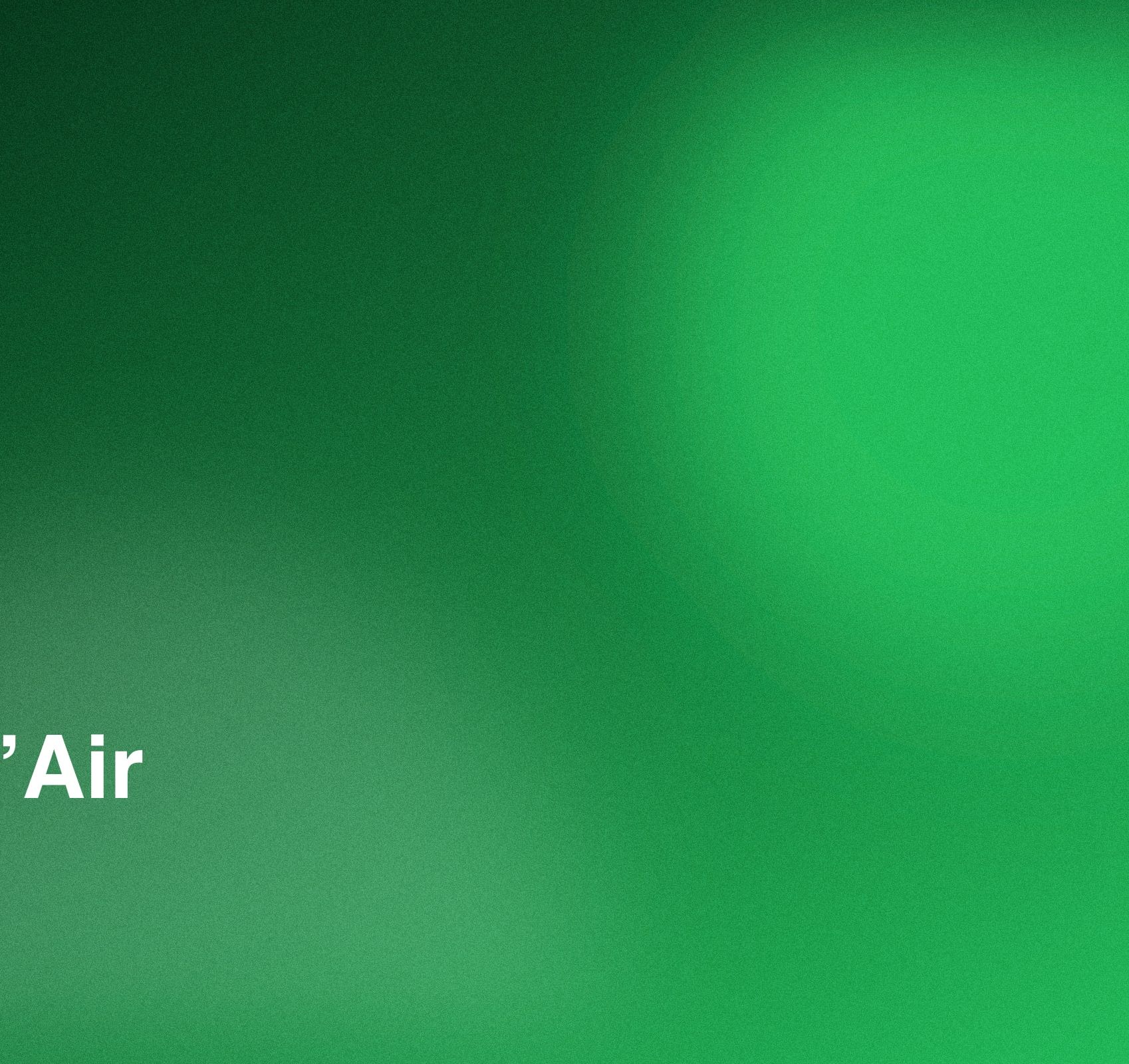 Visuel « Crit’Air » sur un dégradé vert sapin et vert vif