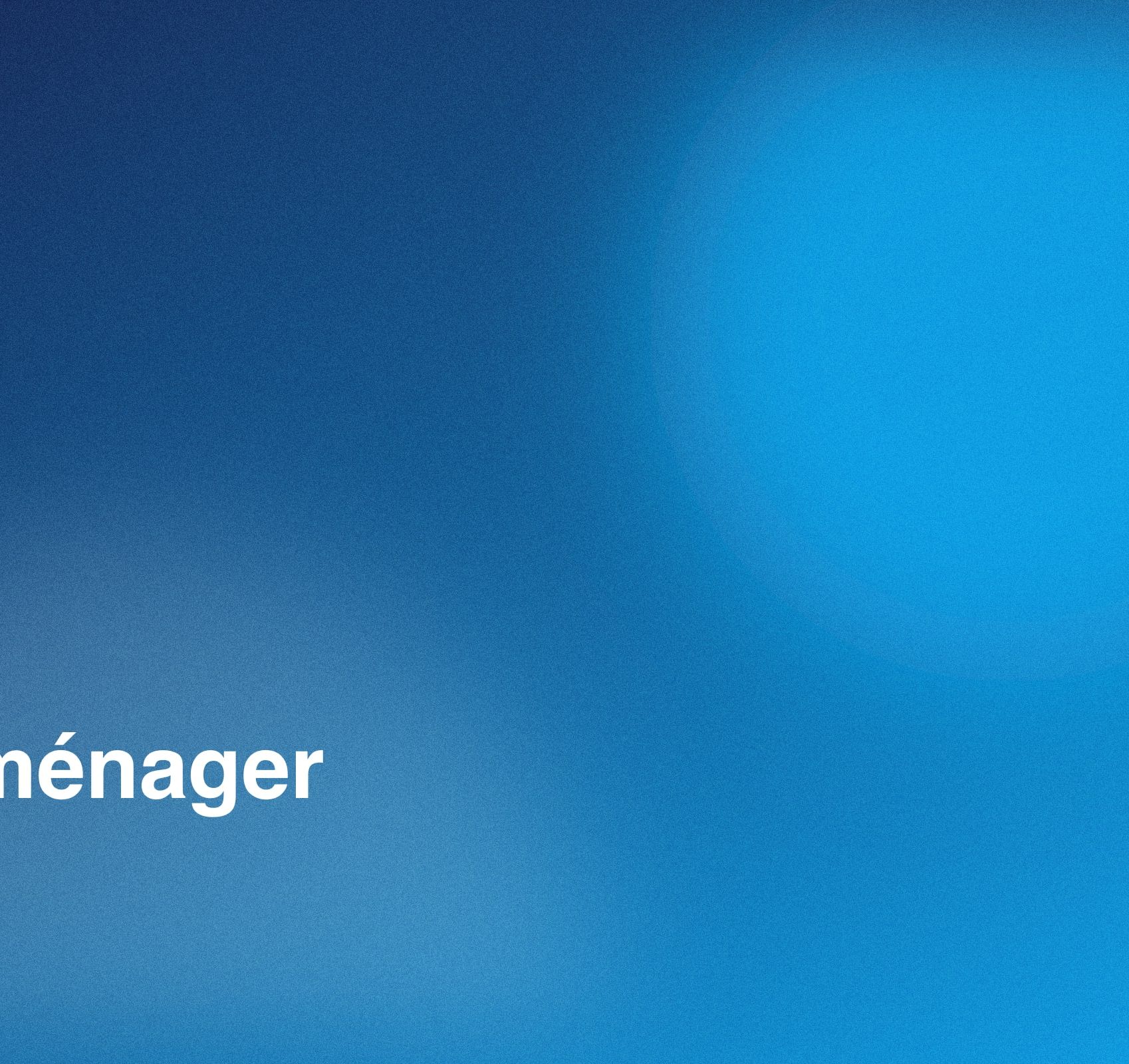 Visuel « Déménager » sur un dégradé bleu marine et ciel