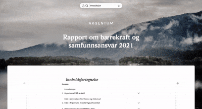 the 2021 Argentum ESG report animated