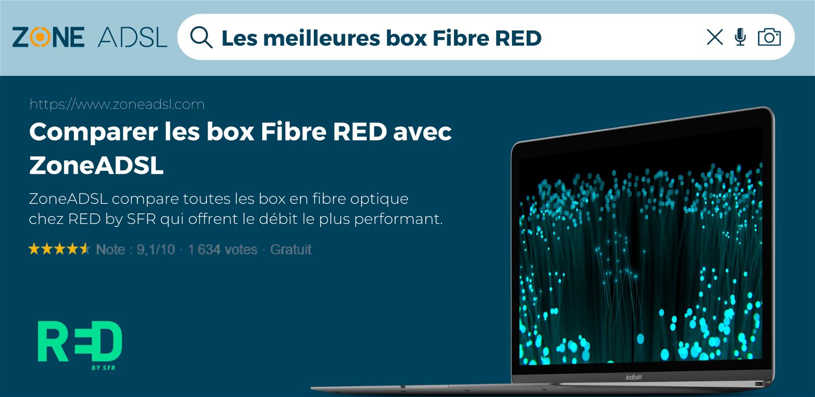 RED box fibre comparatif d'offres internet