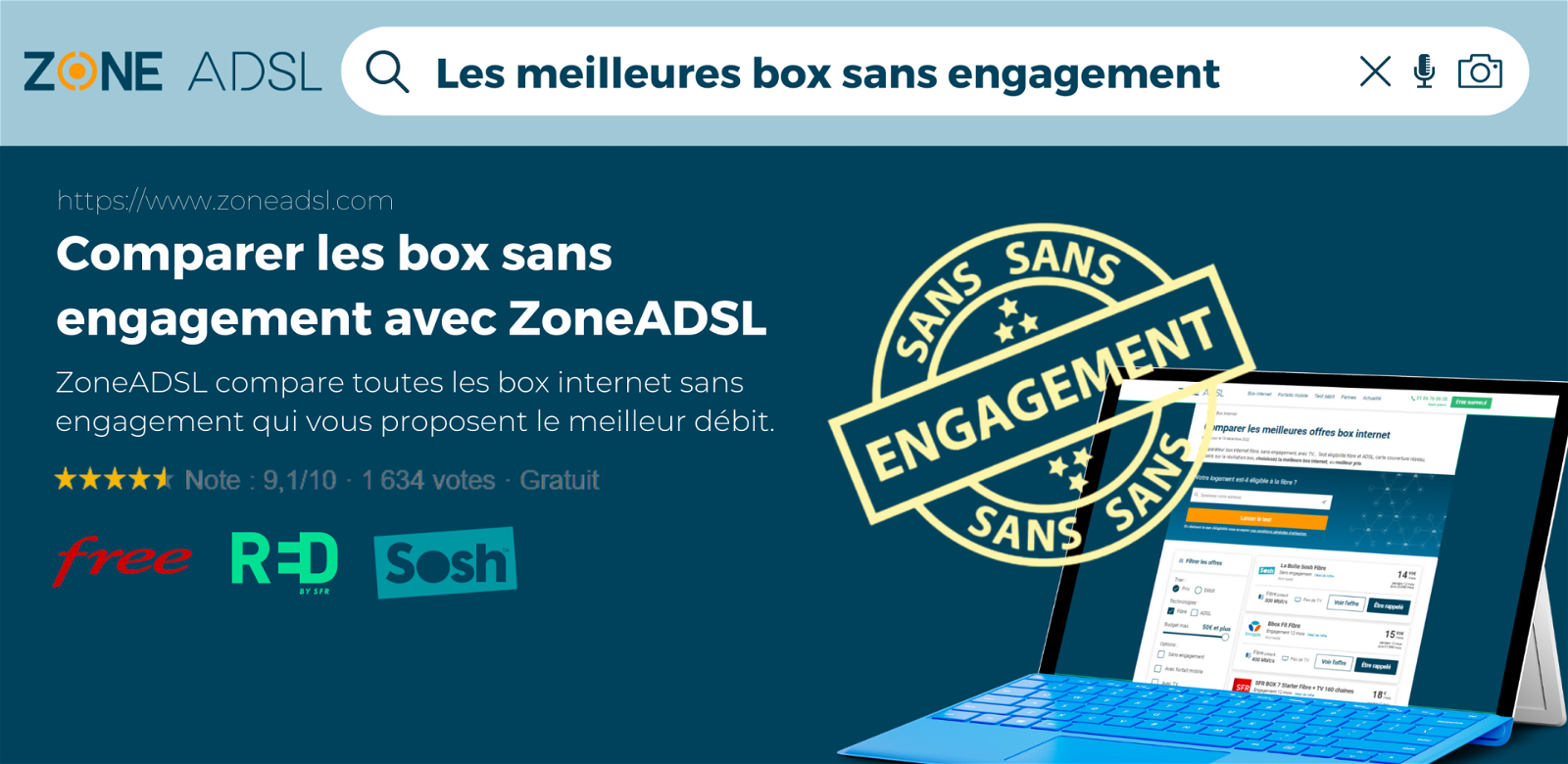 Box adsl offre internet adsl sans engagement - RED by SFR