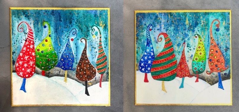 Forest Trees in Christmas