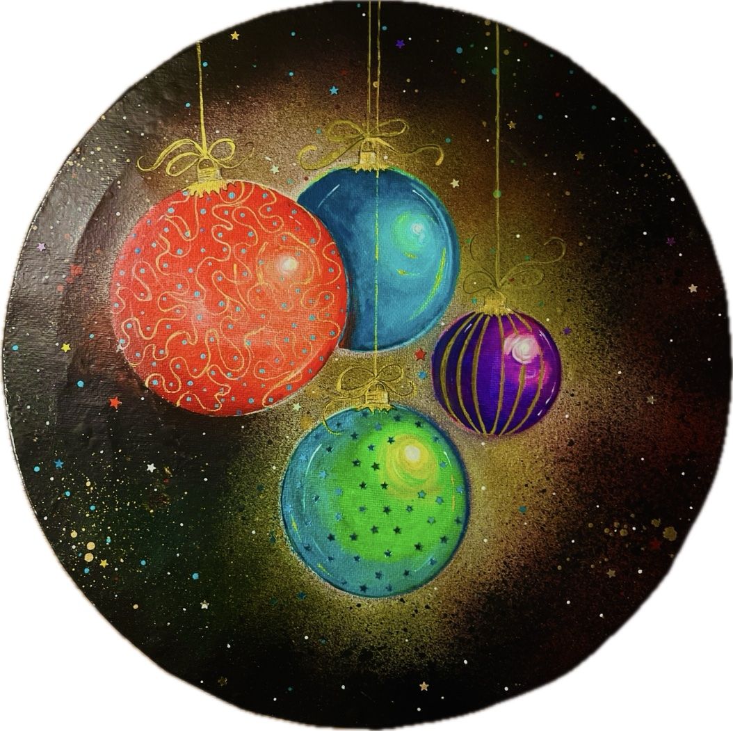 4 Xmas Balls