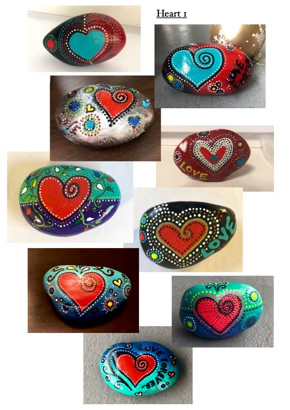 Stones with hearts 1