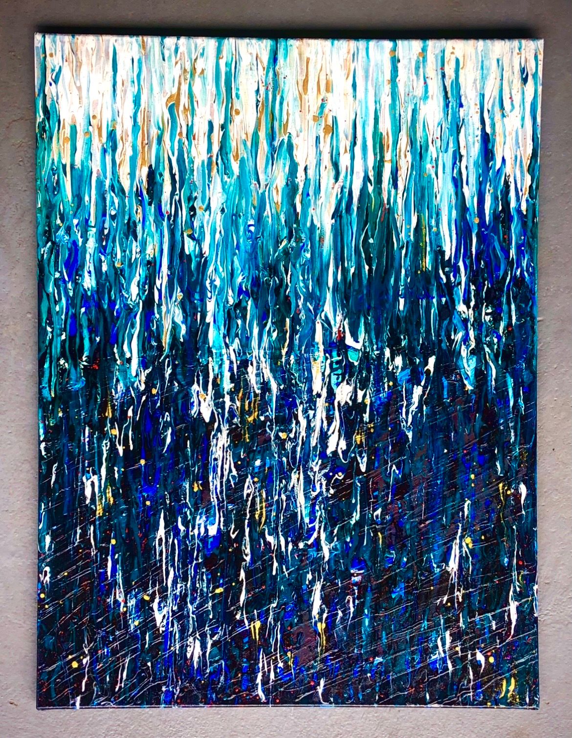 Water is falling