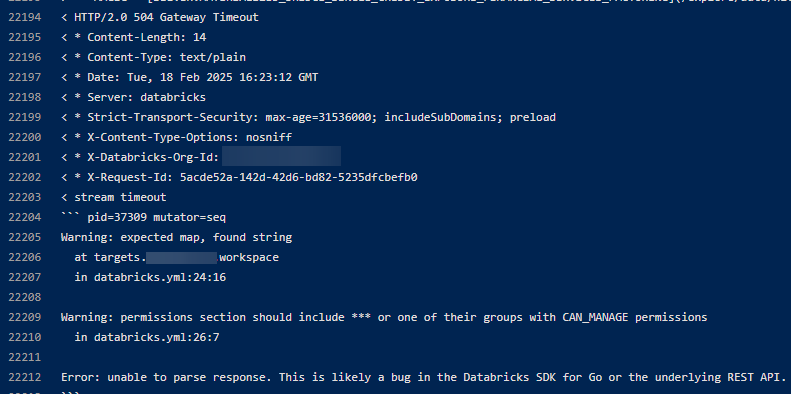 Figure 6: 504 Gateway Timeout 