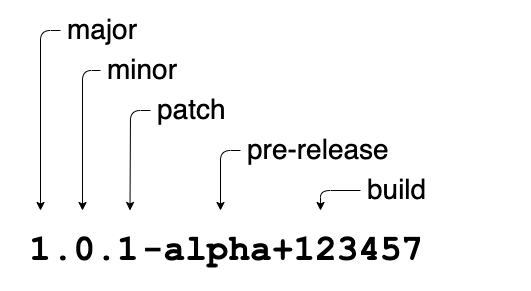 Figure 2: Semantic versioning of your package