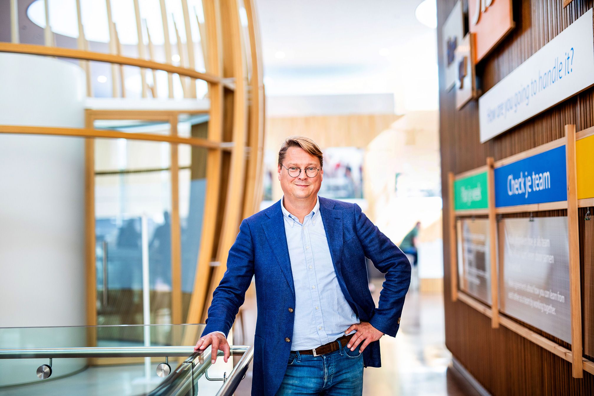 Jan-Wijbrand Regter in hal Rabobank.