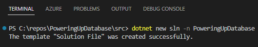 Add solution file with dotnet command-line