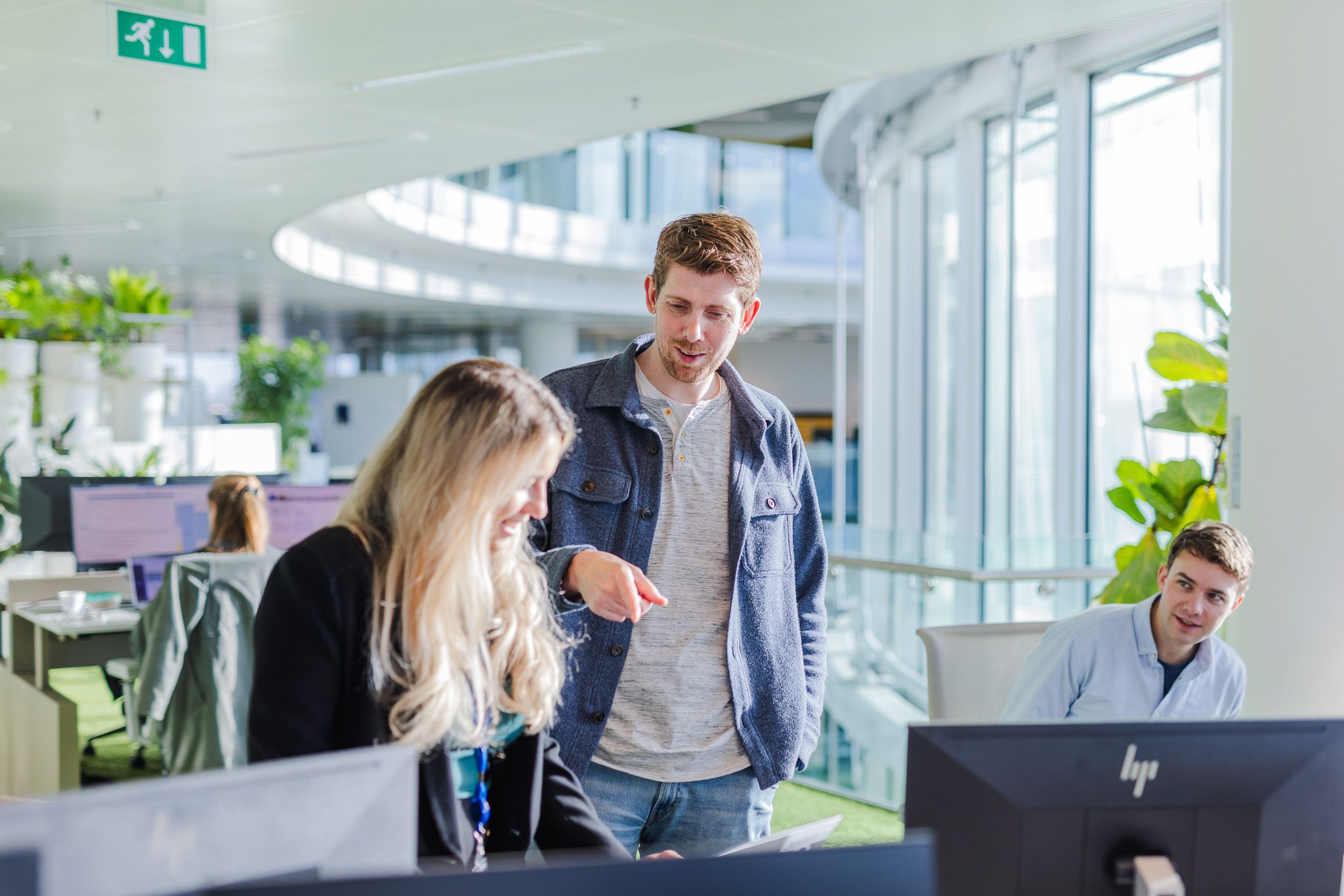 Collega's aan het werk in de Rabobank toren