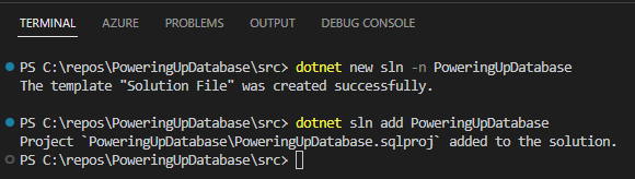 Add the database project to solution file
