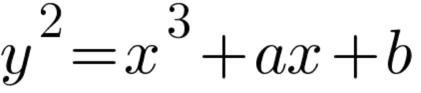 y2 = x3 + ax + b