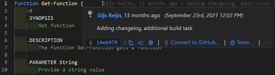 Figure 4: GitLens enabled.