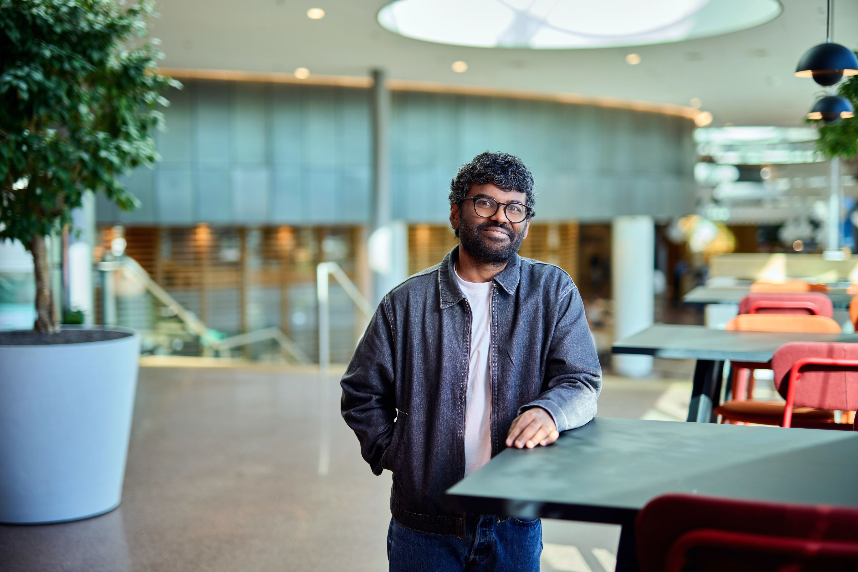 Raghu at the office