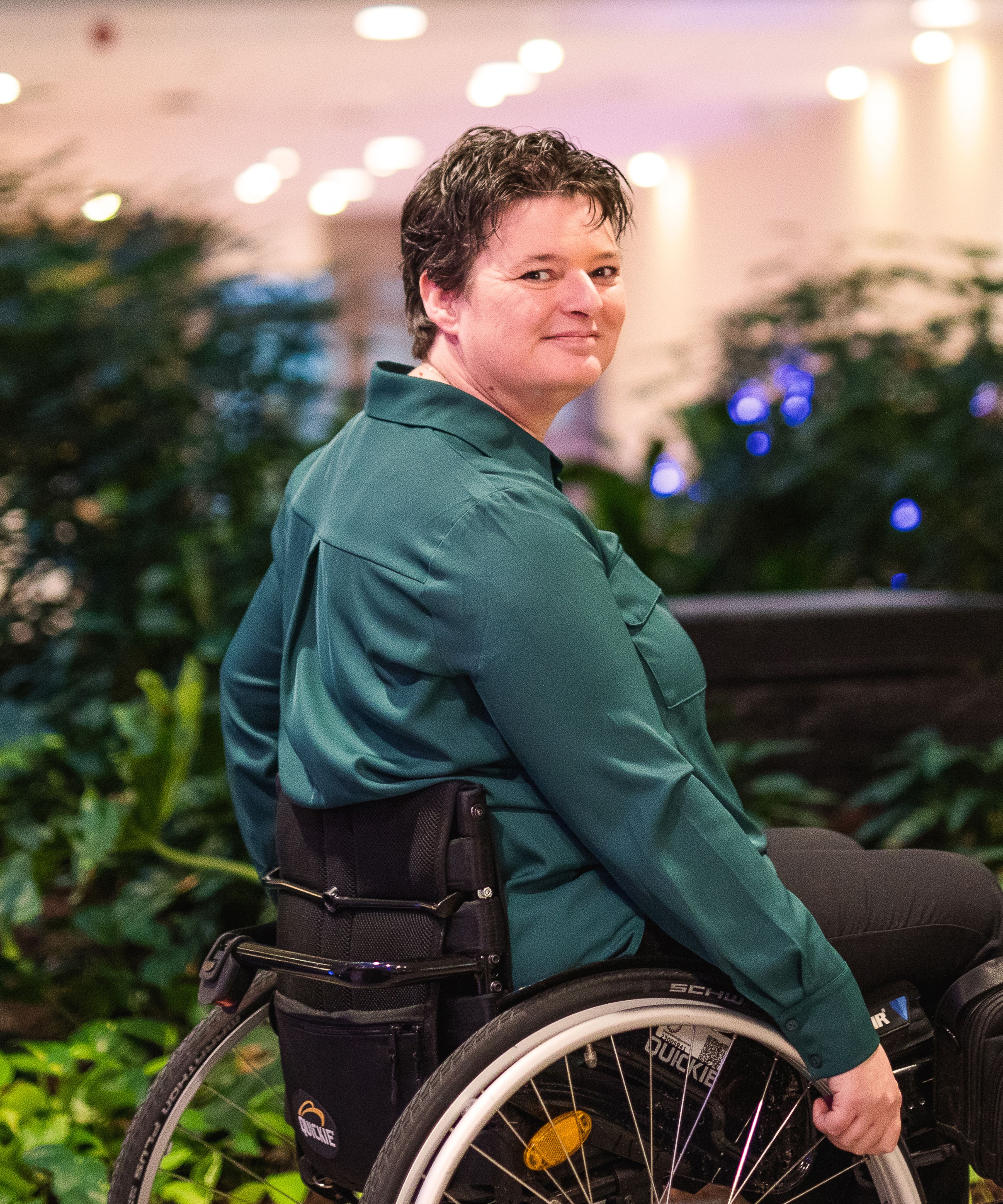 colleague in a wheelchair