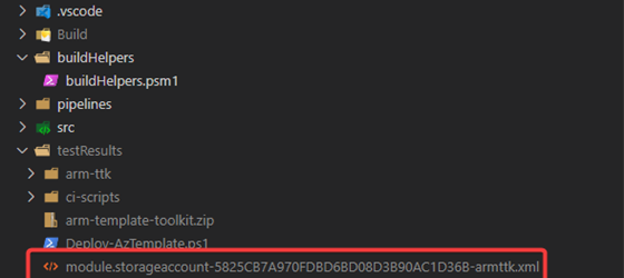 Figure 5: ARM-TTK NUnit report