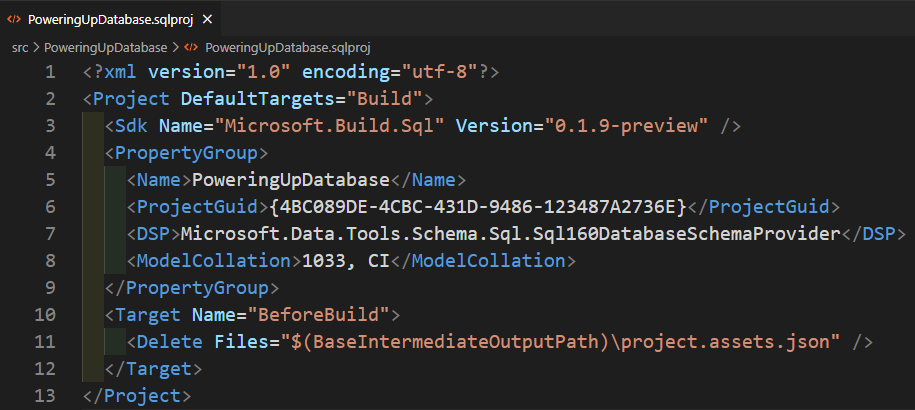 .NET SDK style database project created through Visual Studio Code