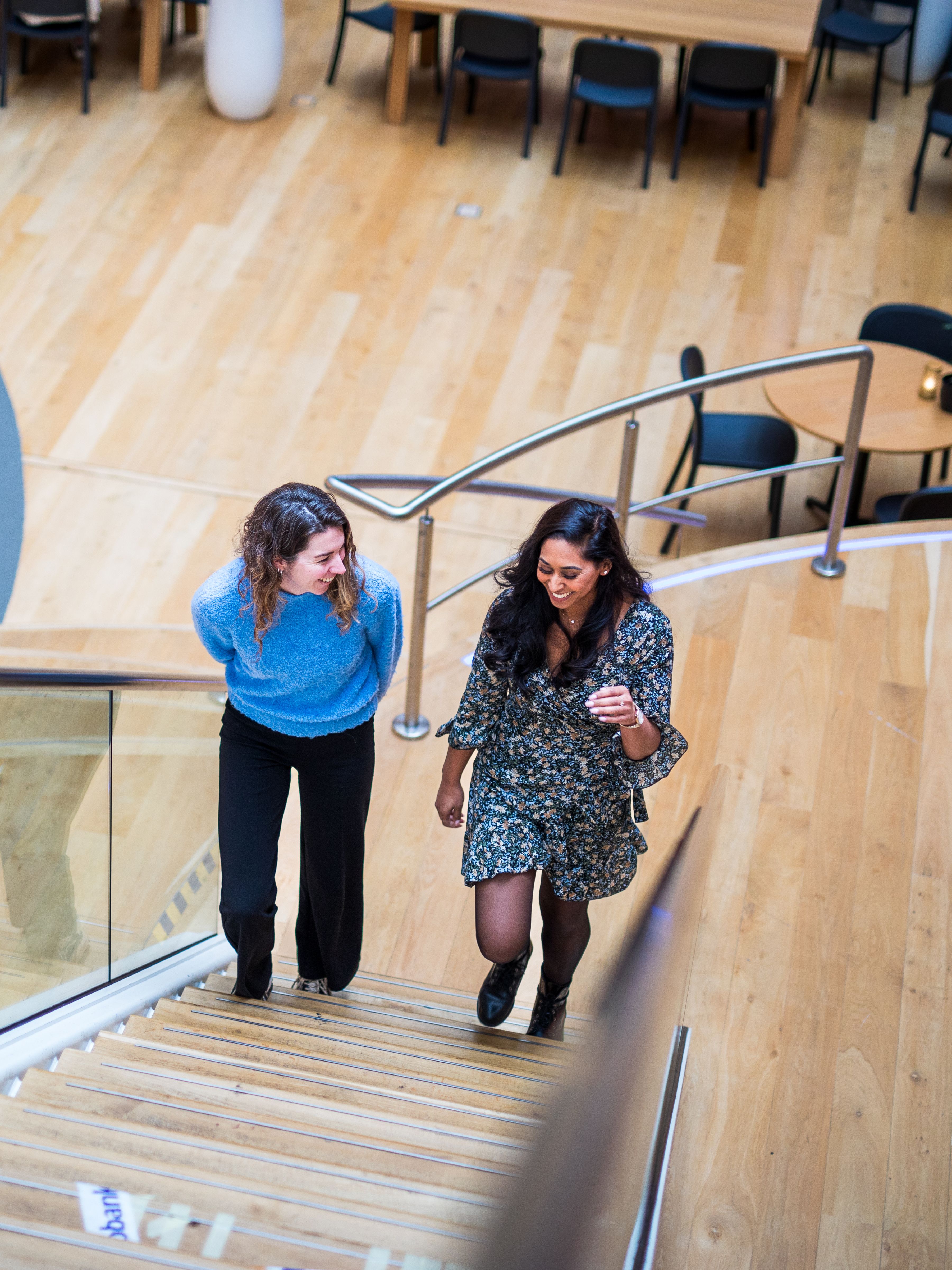 Colleagues on the stairs